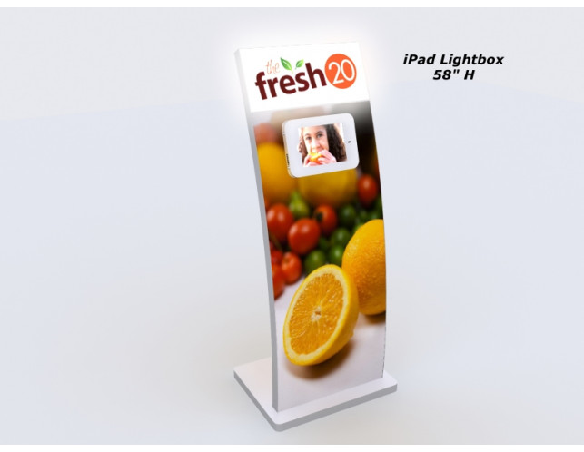 MOD-1361 iPad Kiosk/Lightbox-White
