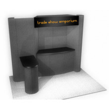 PLP-5 10' Curved End Panels with 2 Counters and Lockable Storage