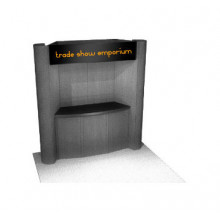 PLP-8 8' Curved End Panels with Counter and Lockable Storage 