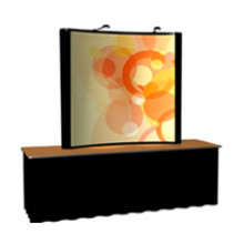 6' table top graphic with fabric end caps