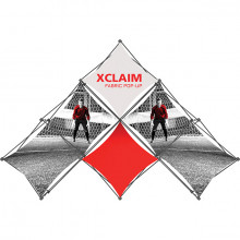 Xclaim Multi-Fabric 6 Quad Pyramid  Popup Display Kit 1