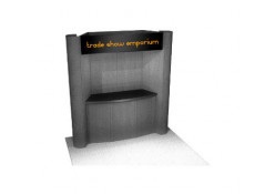 PLP-8 8' Curved End Panels with Counter and Lockable Storage 
