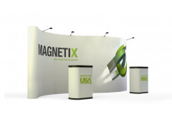 20' economy serpentine full graphic pop-up display