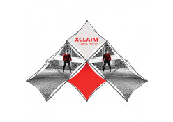 Xclaim Multi-Fabric 6 Quad Pyramid  Popup Display Kit 1
