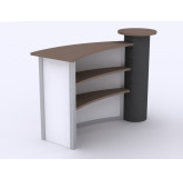 MOD-1289 Reception Counter with Locking Storage back view